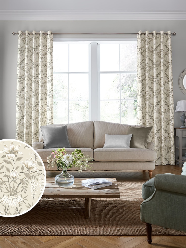 Laura Ashley Natural Parterre Made To Measure Curtains Curtains - Image 2 of 6