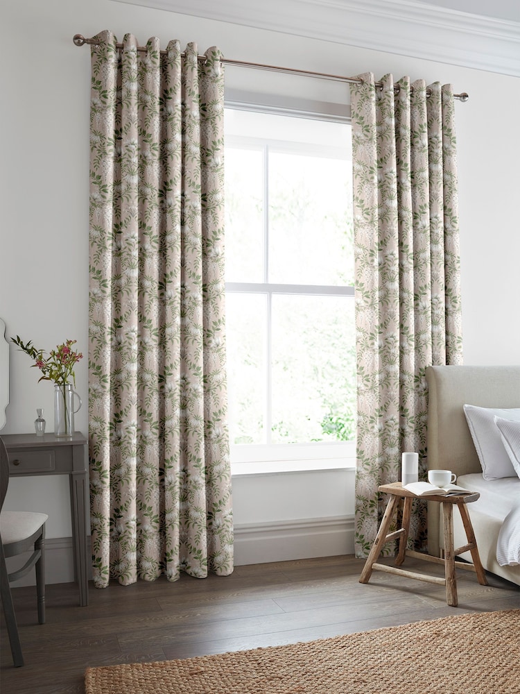 Laura Ashley Blush Pink Parterre Made To Measure Curtains - Image 1 of 6