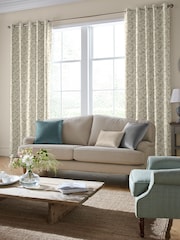 Laura Ashley Natural Willow Leaf Made To Measure Curtains - Image 1 of 9