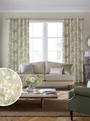 Laura Ashley Sage Green Gosford Made To Measure Curtains - Image 1 of 9