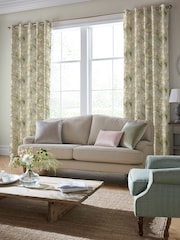 Laura Ashley Sage Green Gosford Made To Measure Curtains - Image 2 of 9