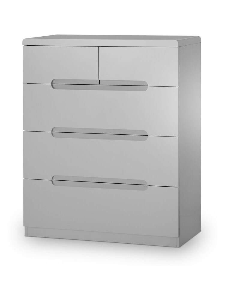 Julian Bowen Grey Manhattan 5 Drawer Chest - Image 1 of 1