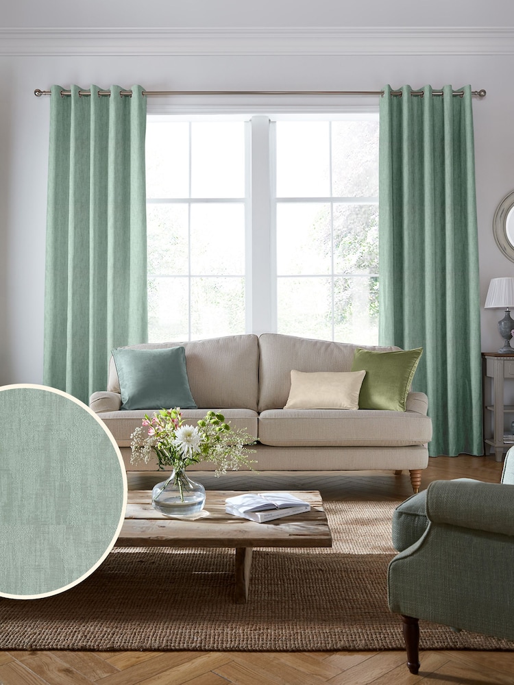 Laura Ashley Sage Green Whinfell Made To Measure Curtains - Image 2 of 6