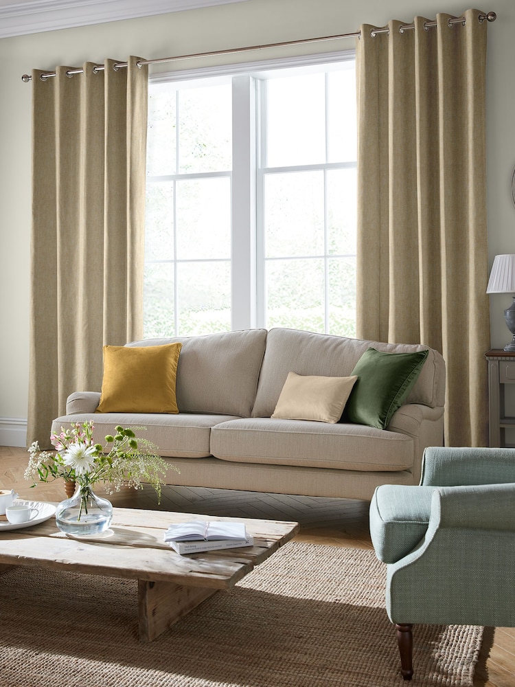 Laura Ashley Gold Whinfell Made To Measure Curtains - Image 1 of 6