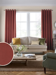 Laura Ashley Red Swanson Made To Measure Curtains - Image 1 of 6