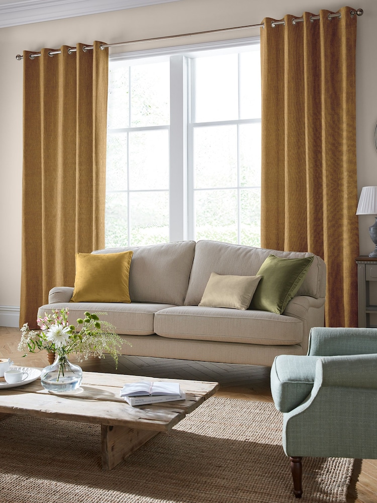 Laura Ashley Orange Swanson Made To Measure Curtains - Image 1 of 6