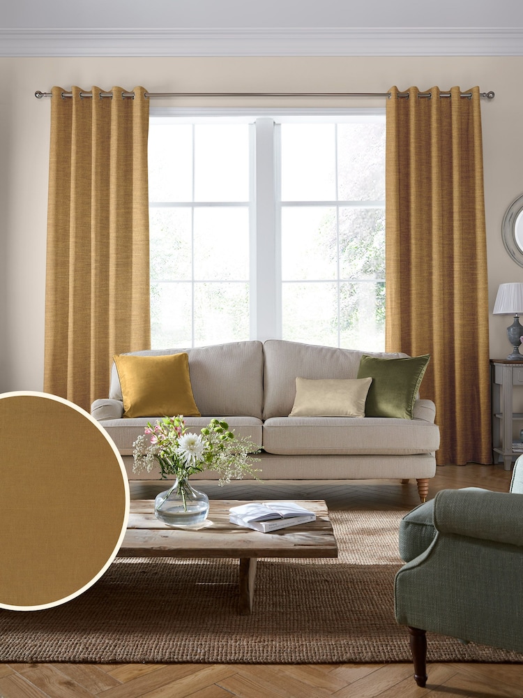 Laura Ashley Orange Swanson Made To Measure Curtains - Image 2 of 6