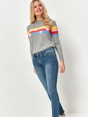 M&Co Petite Blue Supersoft Slim Jeans - Image 1 of 7