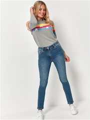 M&Co Petite Blue Supersoft Slim Jeans - Image 3 of 7
