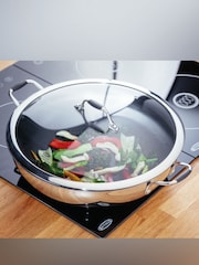 Stellar James Martin Silver Non Stick Wok 32cm - Image 1 of 3