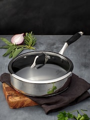 Stellar James Martin Silver Non Stick Sauté Pan 24cm - Image 1 of 3