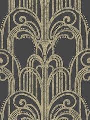 Graham & Brown Black Art Deco 10M Wallpaper - Image 3 of 3