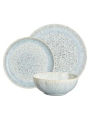 Denby 12 Piece Grey Halo Speckle Coupe Tableware Set - Image 4 of 4