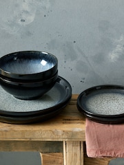 Denby Set of 4 Black Medium Coupe Plates - Image 3 of 4