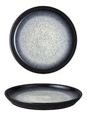 Denby Set of 4 Black Medium Coupe Plates - Image 4 of 4