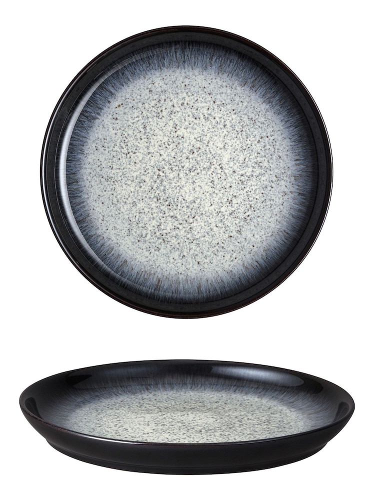 Denby Set of 4 Black Medium Coupe Plates - Image 4 of 4