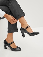 Black Patent Standard/Wide Fit Forever Comfort® Mary Jane Shoes - Image 1 of 6