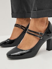 Black Patent Standard/Wide Fit Forever Comfort® Mary Jane Shoes - Image 2 of 6