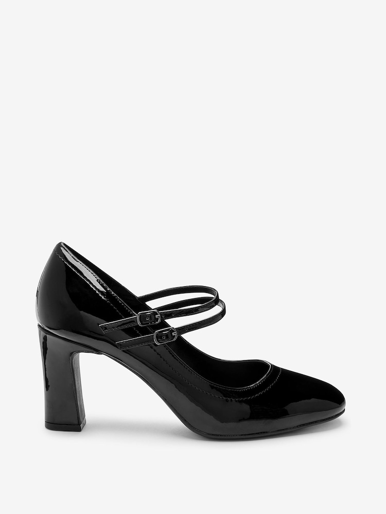 Black Patent Standard/Wide Fit Forever Comfort® Mary Jane Shoes - Image 3 of 6