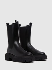 Schuh Black Daphne Leather Calf Boots - Image 2 of 4