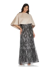 Adrianna Papell Faux Fur Lace Coverup - Image 3 of 6