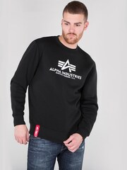 Alpha Industries Black 100% Cotton Basic Sweater - Image 1 of 6