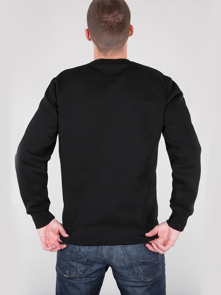 Alpha Industries Black 100% Cotton Basic Sweater - Image 2 of 6