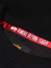 Alpha Industries Black 100% Cotton Basic Sweater - Image 6 of 6
