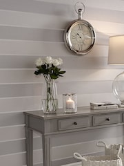 Graham & Brown Silver Baroque Bead Stripe Paste The Wall 10M Wallpaper - Image 1 of 3