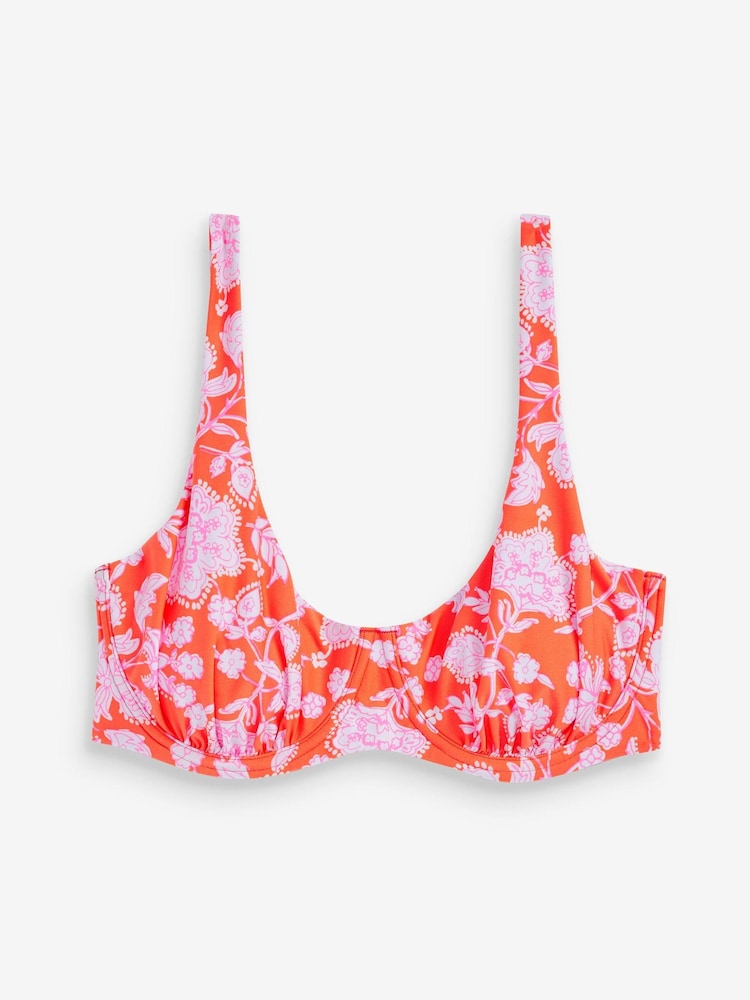 Red Non Padded Underwired Top Bella DD+ Bikini Top - Image 2 of 3