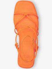 Orange Forever Comfort Knot Detail Ankle Strap Sandals - Image 6 of 6