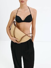 Mango Brown Woven Shoulder Bag - Image 5 of 5