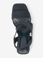 Navy Blue Regular/Wide Fit Forever Comfort® Elasticated Cross-Over Espadrille Wedges - Image 5 of 7