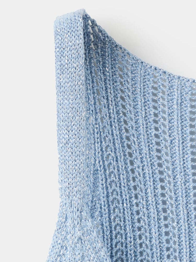 Mango Blue Knitted Vest - Image 2 of 3
