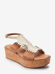 Camel Brown Forever Comfort® Leather Fisherman Wedges - Image 3 of 5