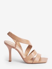 Camel Signature Asymmetric Strap Sandals - Image 1 of 4