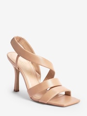 Camel Signature Asymmetric Strap Sandals - Image 2 of 4