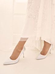 Ivory White Forever Comfort® Wedding Court Bridal Shoes - Image 4 of 9