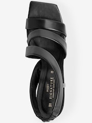 Black Signature Asymmetric Strap Sandals - Image 5 of 6
