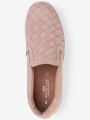 Pink Regular/Wide Fit Signature Weave Slip-On Trainers - Image 3 of 6