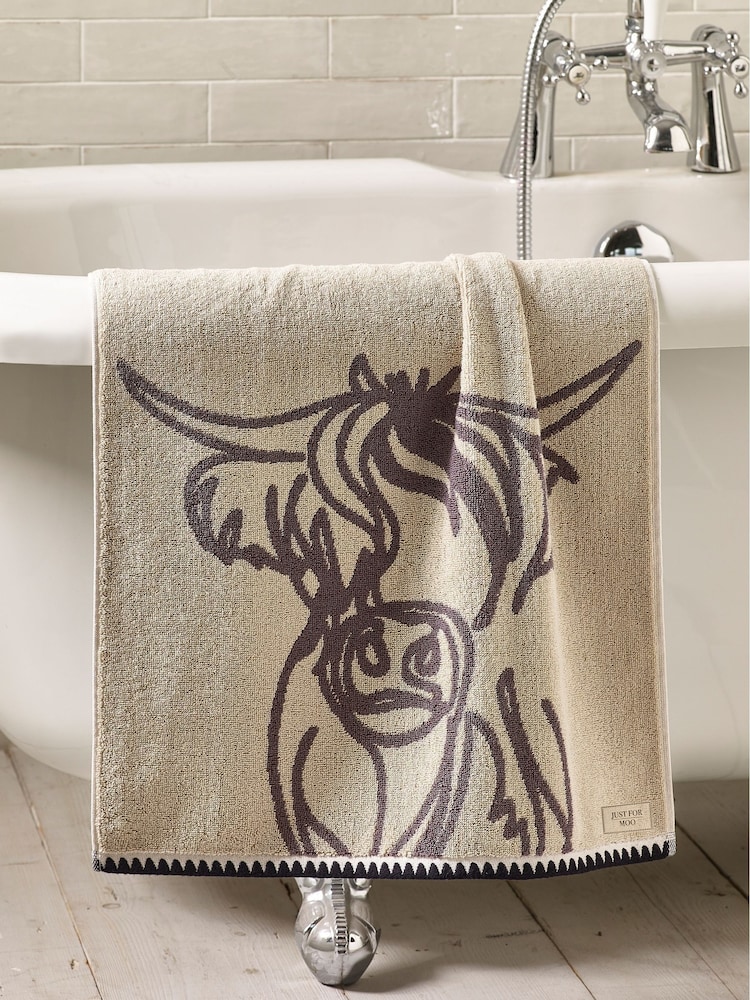 Hamish the Highland Cow 100% katoenen handdoek - Image 4 of 5