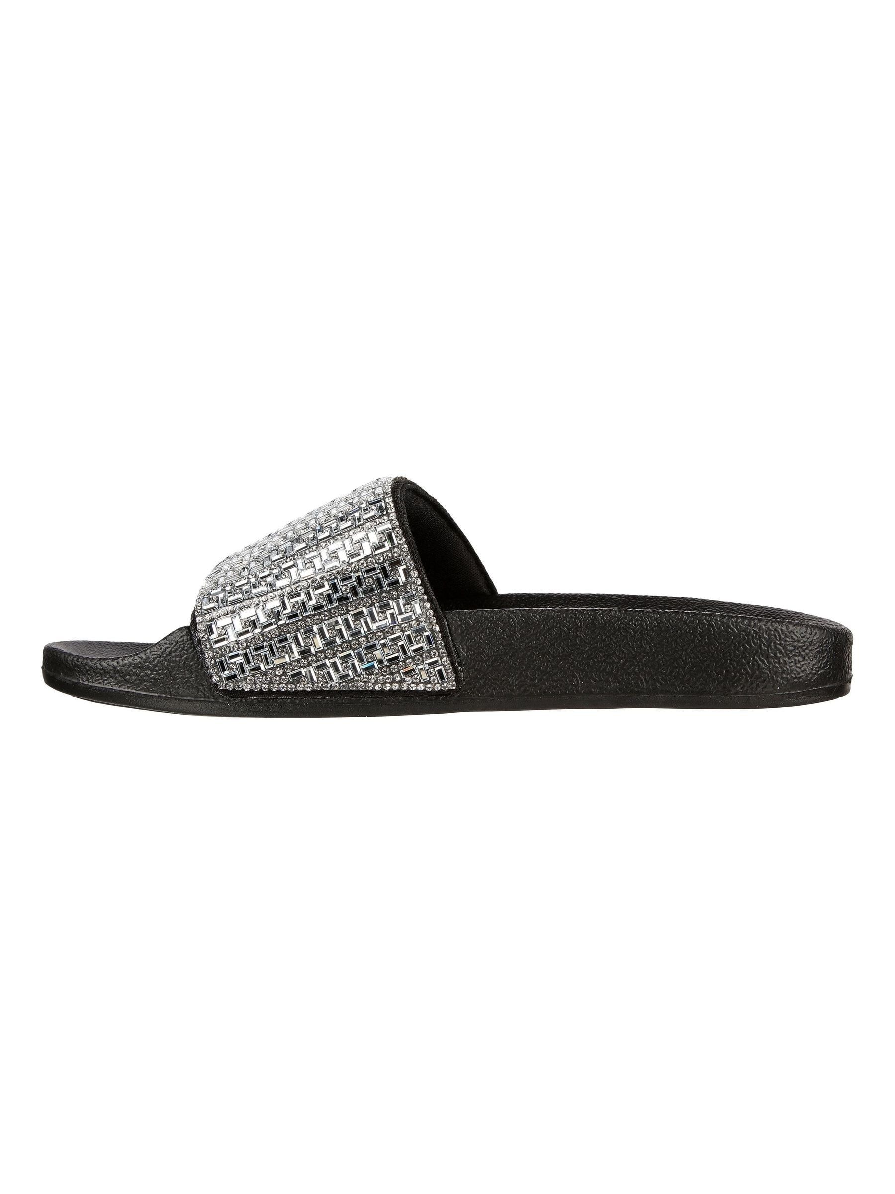 Skechers silver flip flops discount