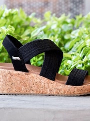 Skechers Black Womens Arch Fit Beverlee Sandals - Image 3 of 8