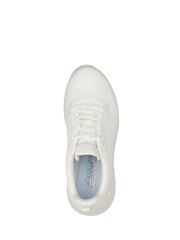 Skechers Ecru White Womens Bobs Squad Chaos Face Off Trainers - Image 5 of 6