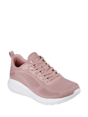 Skechers Blush Pink Womens Bobs Squad Chaos Face Off Trainers - Image 4 of 5