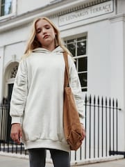 Grey Longline Hoodie (3-16yrs) - Image 1 of 8