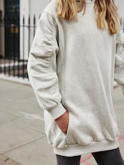 Grey Longline Hoodie (3-16yrs) - Image 5 of 8