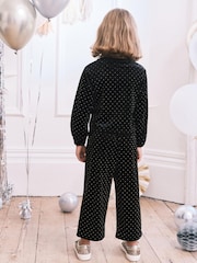 Black Studded Crew Jumper And Trousers Set (3-16yrs) - Image 2 of 5