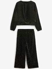 Black Studded Crew Jumper And Trousers Set (3-16yrs) - Image 4 of 5