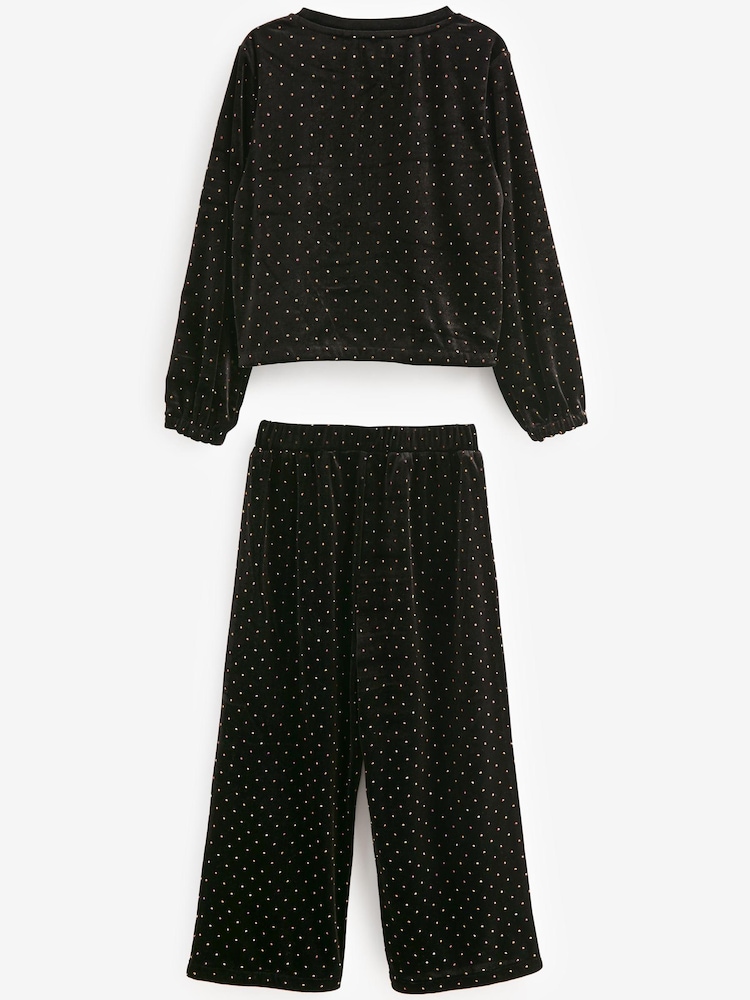 Black Studded Crew Jumper And Trousers Set (3-16yrs) - Image 5 of 5